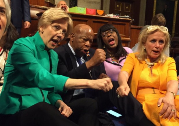 democrat sit in